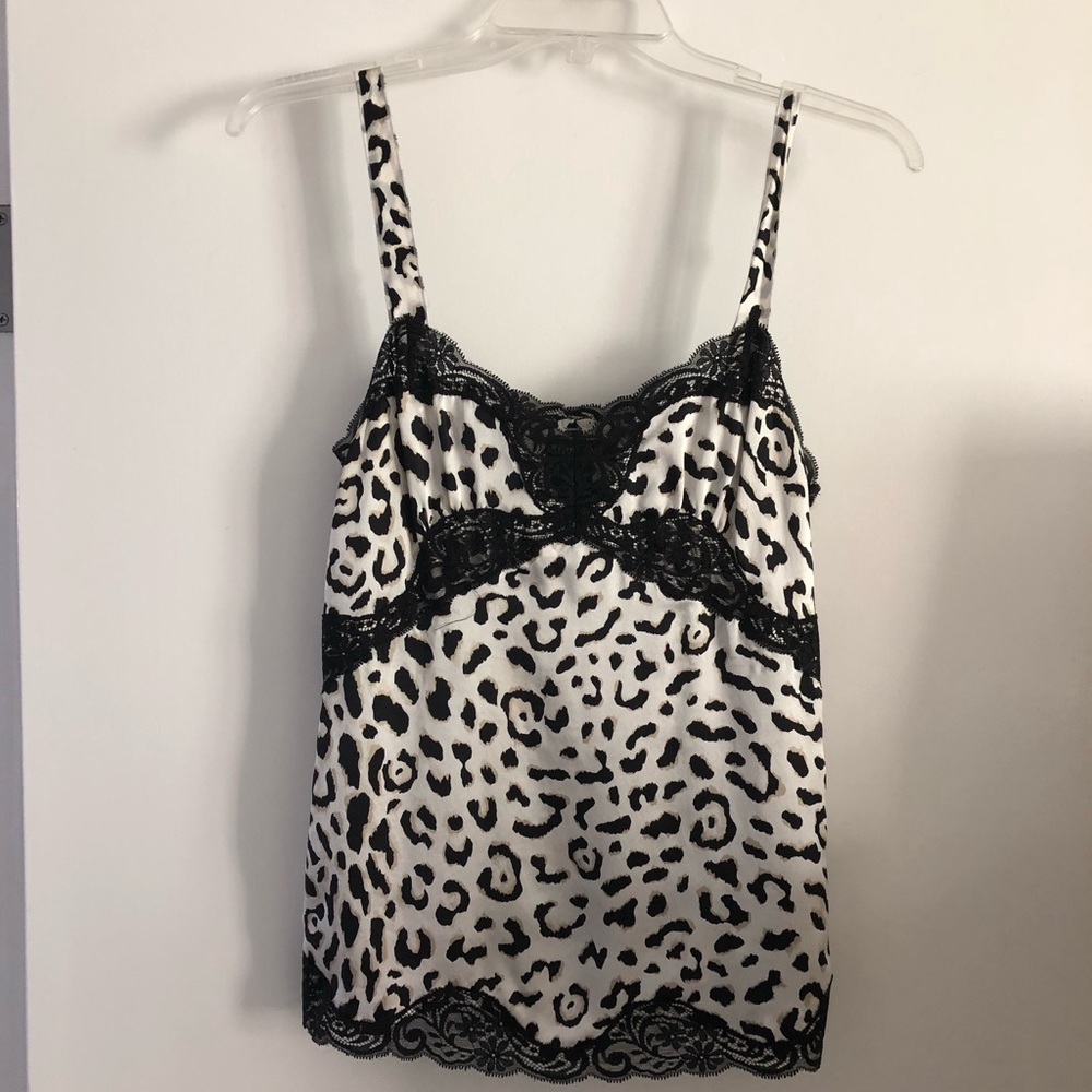 White House Black Market Leopard Top